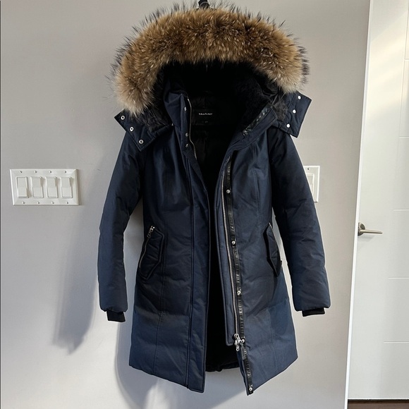 Mackage Kerry Down Parka in Navy - Picture 2 of 16